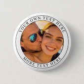 Personalisiertes Foto und Text Button (Vorderseite)
