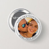 Personalisiertes Foto und Text Button (Vorne & Hinten)