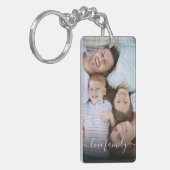 Personalisiertes Foto und Text-Collage Keychai Schlüsselanhänger (Vorderseite links)