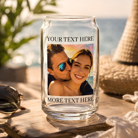 Personalisiertes Foto und Text Dosenglas