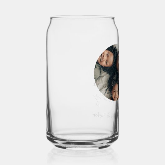 Personalisiertes Foto und Text Dosenglas (Rechts)