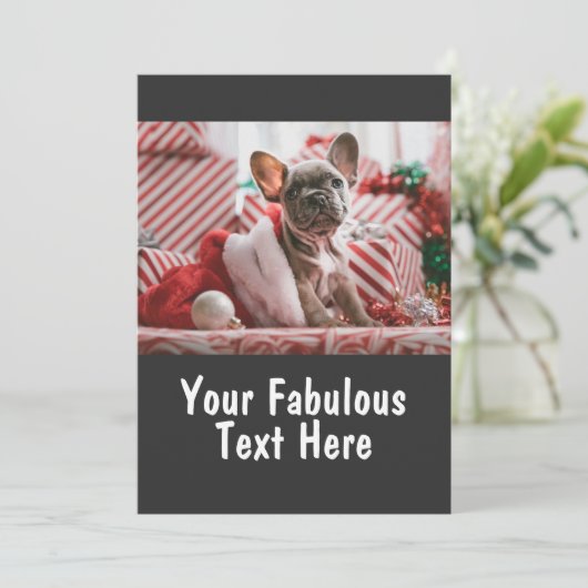 Personalisiertes Foto und Text Einladung (Stehend Vorderseite)