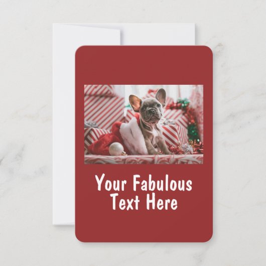 Personalisiertes Foto und Text Einladung (Vorderseite)
