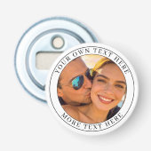Personalisiertes Foto und Text Flaschenöffner (Vorderseite)