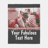 Personalisiertes Foto und Text Fleecedecke (Vorderseite)