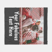 Personalisiertes Foto und Text Fleecedecke (Vorderseite (Horizontal))