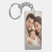 Personalisiertes Foto und Text Foto Akryllischer S Schlüsselanhänger (Vorderseite links)