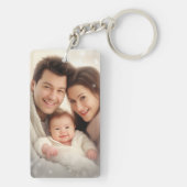 Personalisiertes Foto und Text Foto Akryllischer S Schlüsselanhänger (Rückseite)