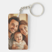 Personalisiertes Foto und Text Foto Akryllischer S Schlüsselanhänger (Rückseite)