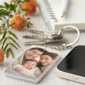 Personalisiertes Foto und Text Foto Akryllischer S Schlüsselanhänger (Vorderseite rechts)