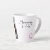 Personalisiertes Foto und Text-Foto mit Herz Milchtasse (Rechte Ecke)