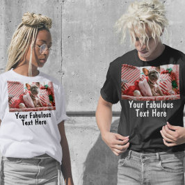 Personalisiertes Foto und Text für ihn und ihren W T-Shirt