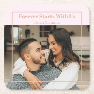 Personalisiertes Foto- und Text-Geschenk mit Roman Rechteckiger Pappuntersetzer
