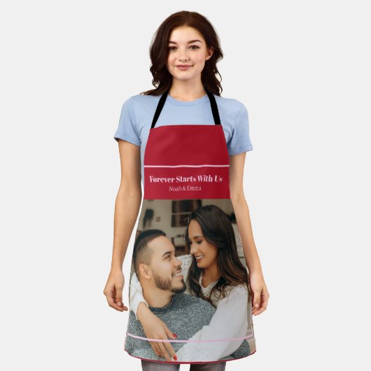 Personalisiertes Foto- und Text-Geschenk mit Roman Schürze (Getragen)