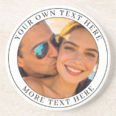 Personalisiertes Foto und Text Getränkeuntersetzer (Vorne)
