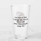 Personalisiertes Foto und Text Glas (Rückseite)