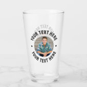 Personalisiertes Foto und Text Glas (Rückseite)