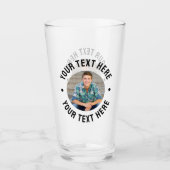 Personalisiertes Foto und Text Glas (Vorderseite)