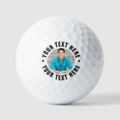 Personalisiertes Foto und Text Golfball (Vorderseite)