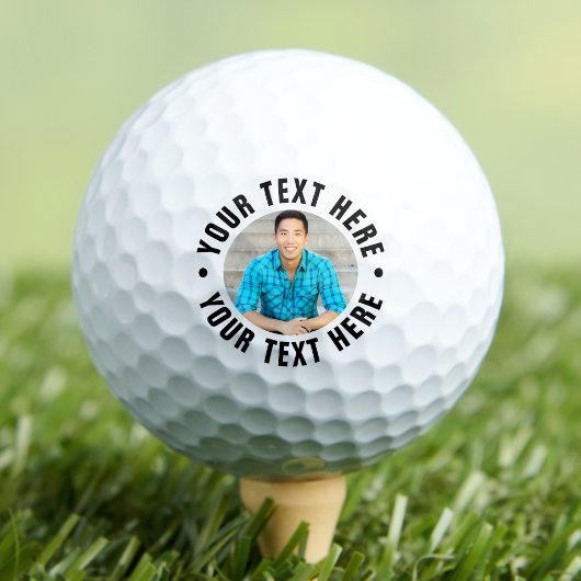 Personalisiertes Foto und Text Golfball