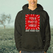 Personalisiertes Foto und Text Hoodie