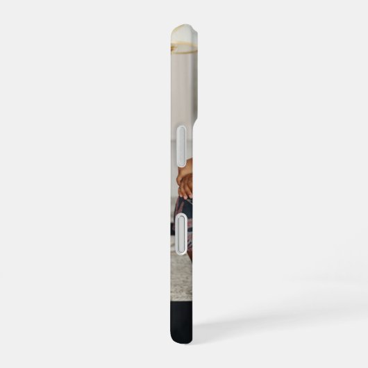 Personalisiertes Foto und Text iPhone 16 Hülle (Rechte Seite)