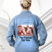 Personalisiertes Foto und Text Jeansjacke
