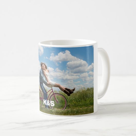 Personalisiertes Foto und Text Kaffeetasse (VorderseiteRechts)