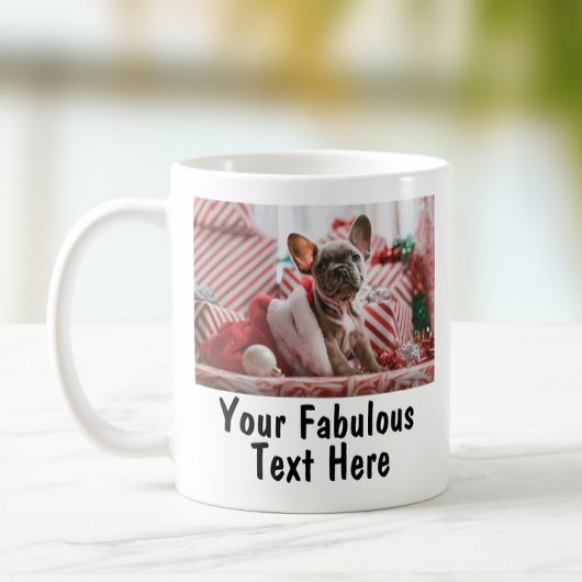 Personalisiertes Foto und Text Kaffeetasse