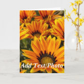 Personalisiertes Foto und Text Karte (Gelbe Blume)