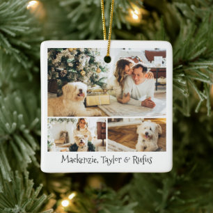 Personalisiertes Foto und Text Keramikornament