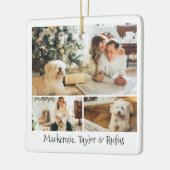 Personalisiertes Foto und  Text Keramikornament (Links)