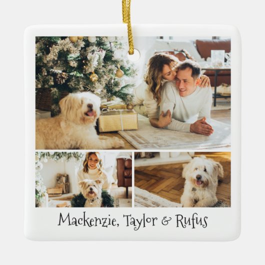 Personalisiertes Foto und  Text Keramikornament (Vorderseite)