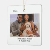 Personalisiertes Foto und Text Keramikornament (Links)