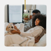 Personalisiertes Foto und Text Keramikornament (Rückseite)