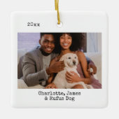 Personalisiertes Foto und Text Keramikornament (Vorderseite)