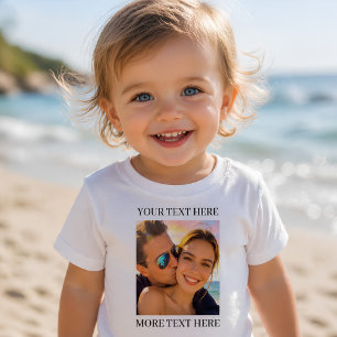 Personalisiertes Foto und Text Kleinkind T-shirt