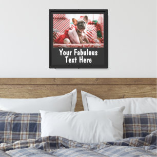 Personalisiertes Foto und Text Leinwanddruck