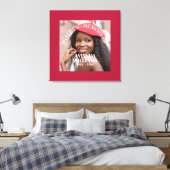 Personalisiertes Foto und Text-Memorial rot Leinwanddruck (Insitu (Schlafzimmer))