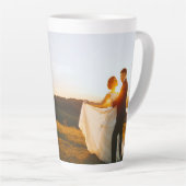 Personalisiertes Foto und Text Milchtasse (Rechte Ecke)