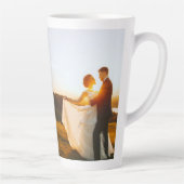 Personalisiertes Foto und Text Milchtasse (Rechts)