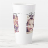 Personalisiertes Foto und Text Milchtasse (Vorderseite)