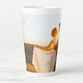 Personalisiertes Foto und Text Milchtasse (Vorderseite)