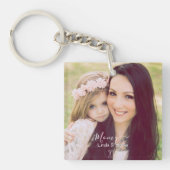 Personalisiertes Foto und Text | Name und Datum Ke Schlüsselanhänger (Vorderseite)