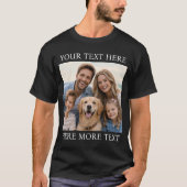 Personalisiertes Foto und Text oder Name Elegant S T-Shirt (Vorderseite)