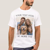 Personalisiertes Foto und Text oder Name Elegant S T-Shirt (Vorderseite)
