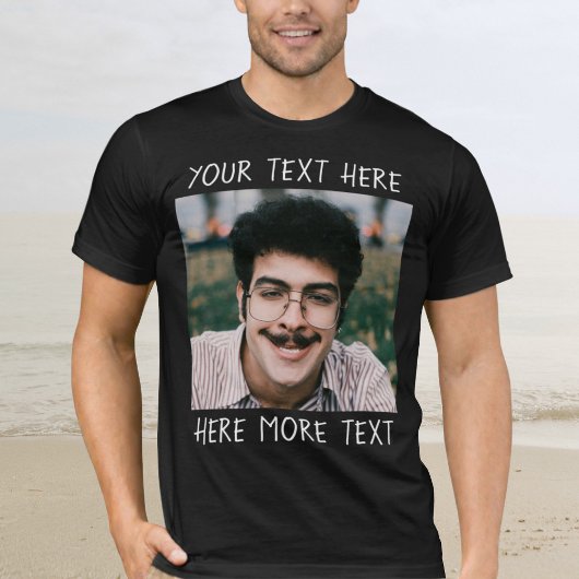 Personalisiertes Foto und Text oder Name Hässlich T-Shirt