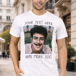 Personalisiertes Foto und Text oder Name Hässlich T-Shirt