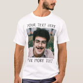 Personalisiertes Foto und Text oder Name Hässlich T-Shirt (Vorderseite)