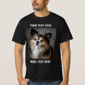 Personalisiertes Foto und Text oder Name T-Shirt (Vorderseite)